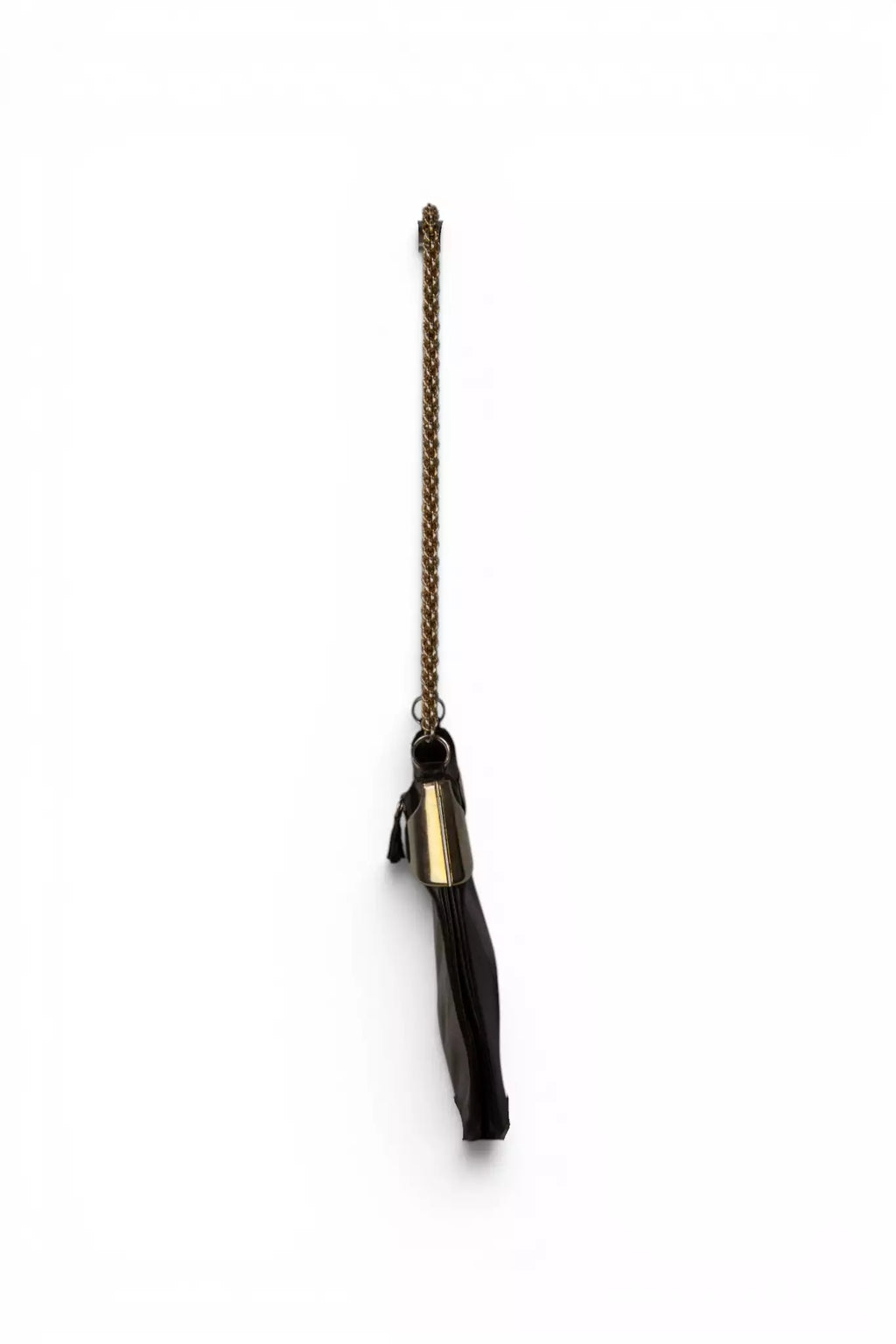 Black Leather Gold Chain Shoulder Bag