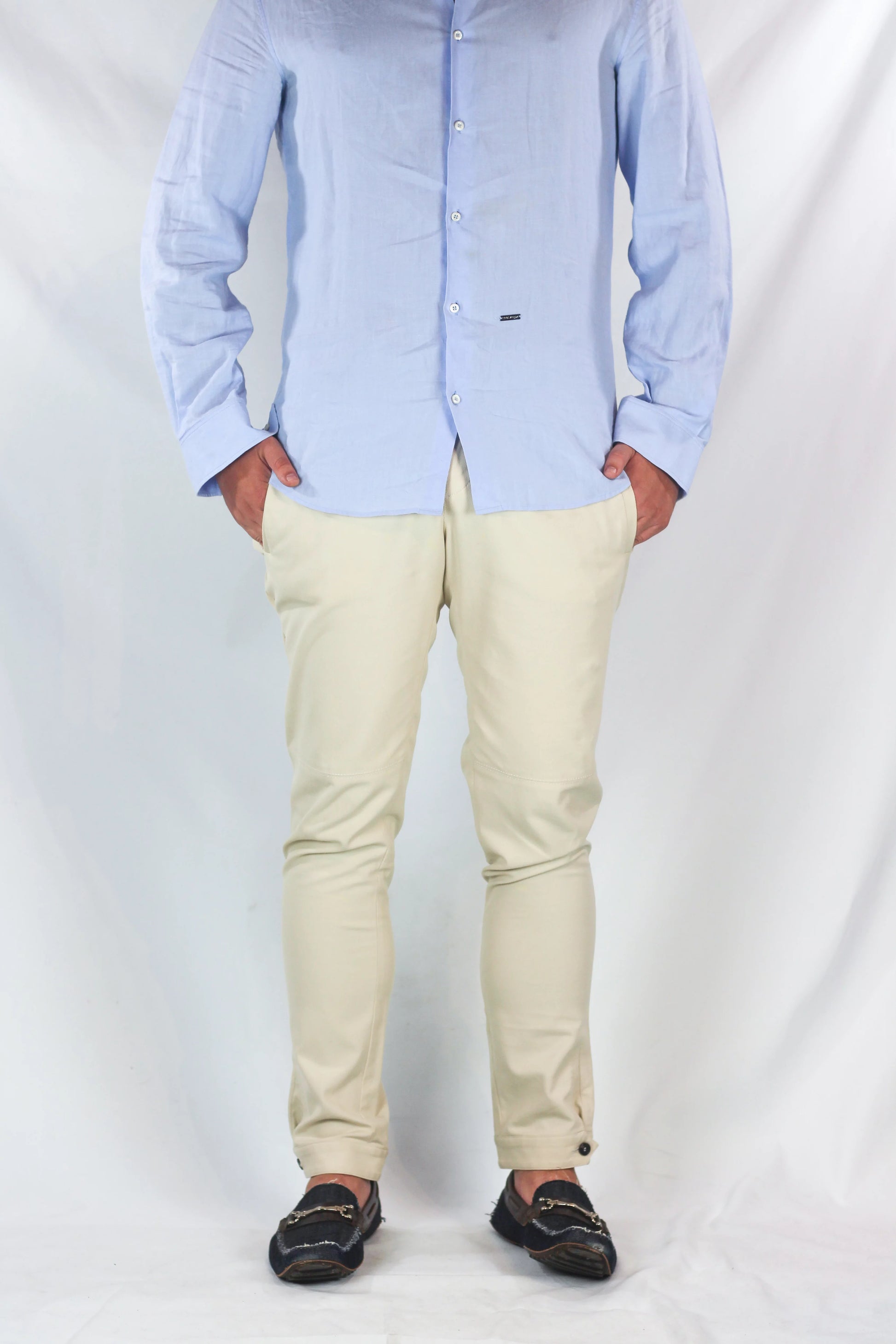 Slim-Fit Stretch Twill Trousers