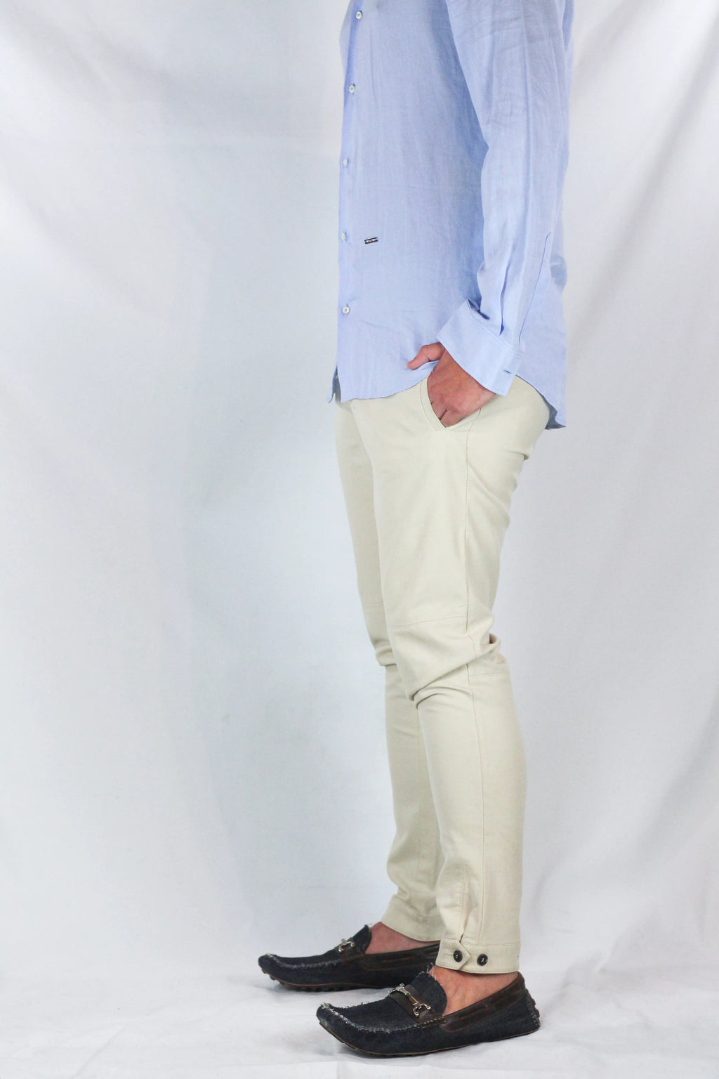 Slim-Fit Stretch Twill Trousers