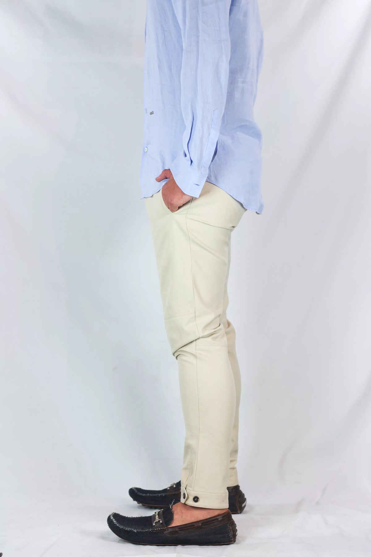 Slim-Fit Stretch Twill Trousers