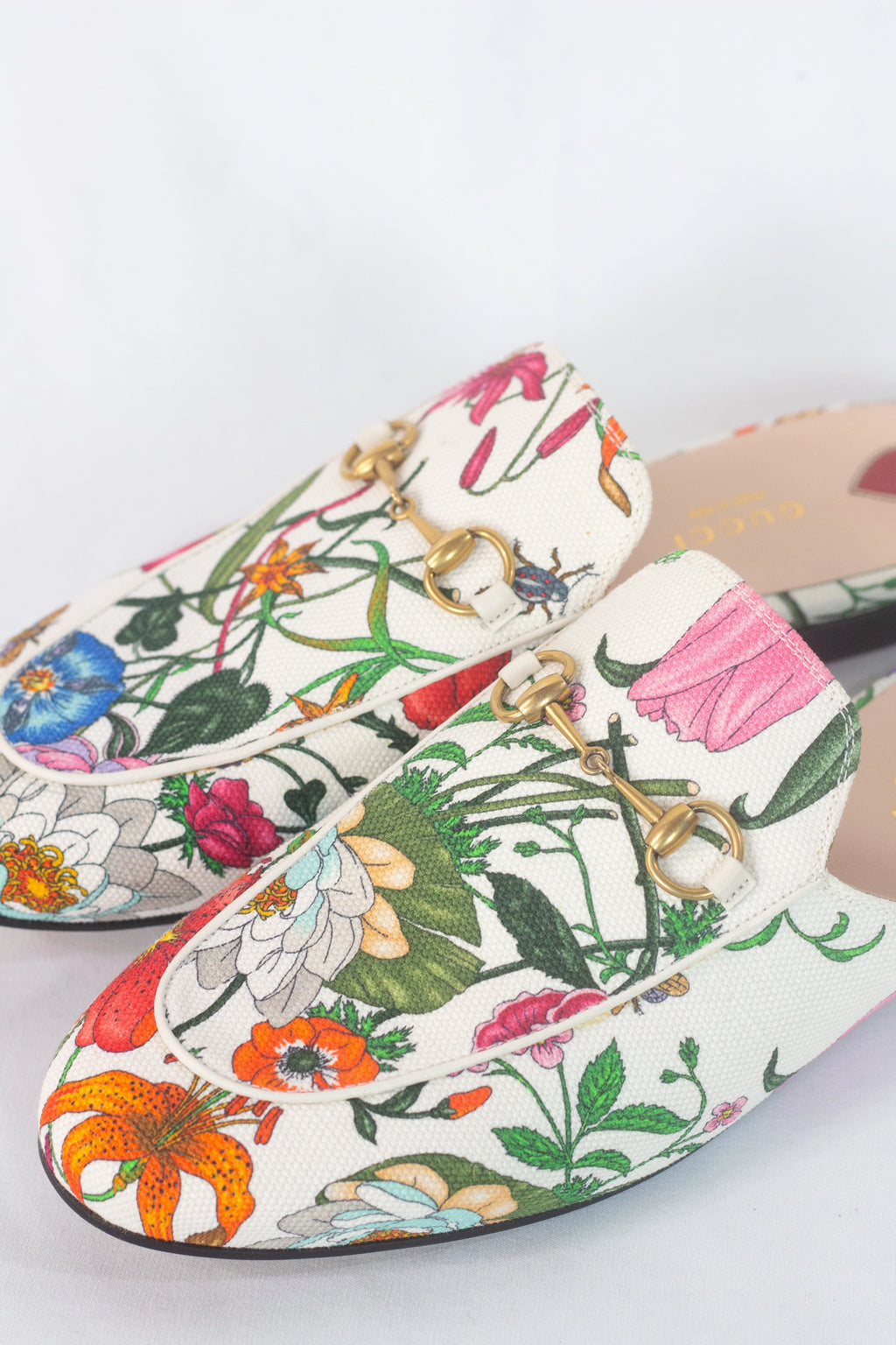 Canvas Flora Princeton Slip-On Mules