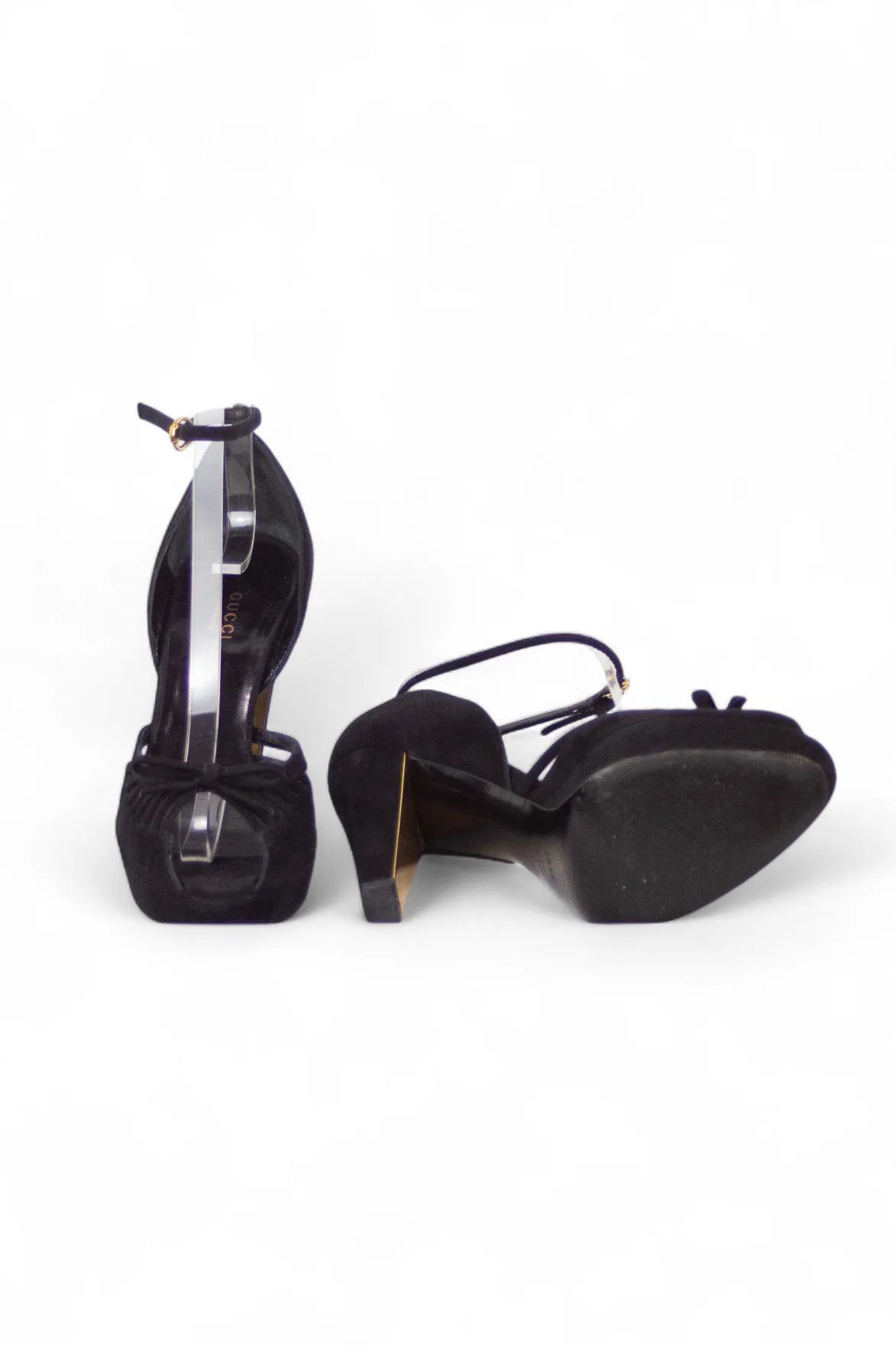 Platform sandals in suede