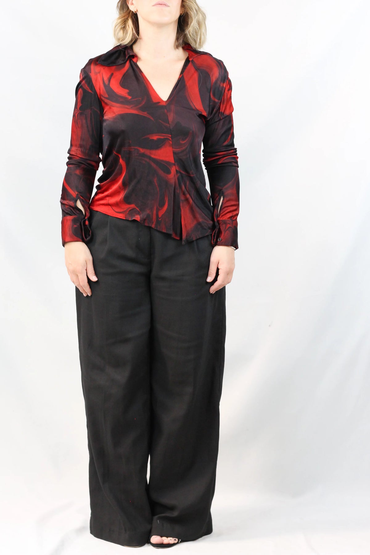 Lava Print Silk Shirt SS2001