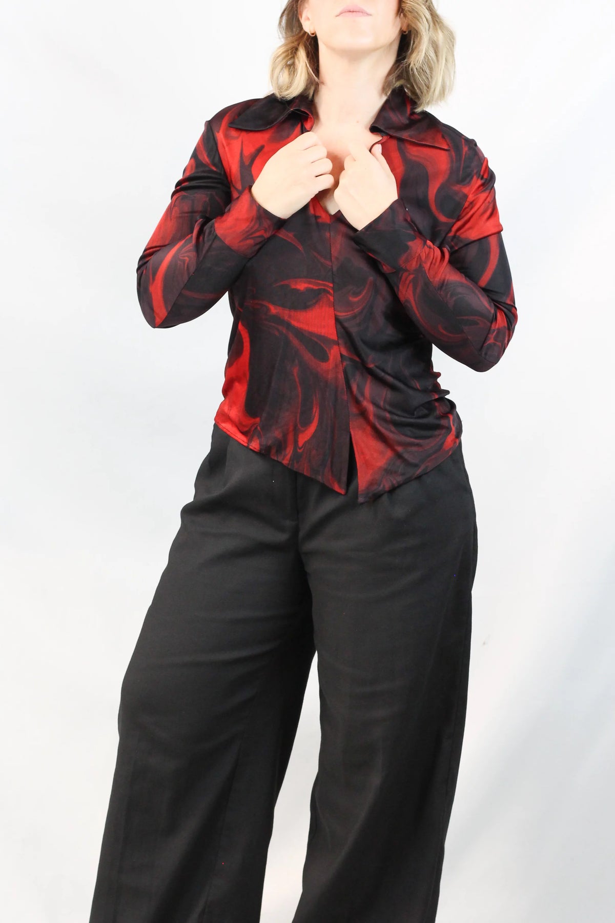 Lava Print Silk Shirt SS2001