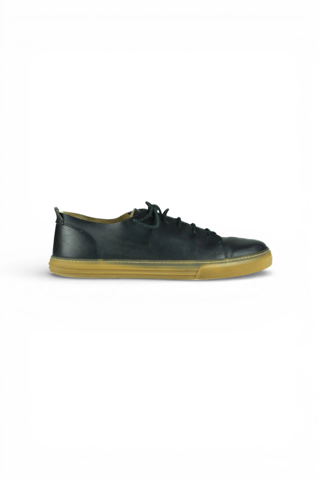 Dark Blue Leather Sneakers
