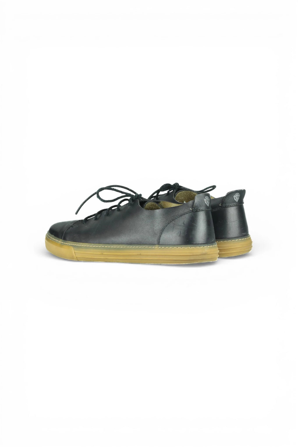 Dark Blue Leather Sneakers