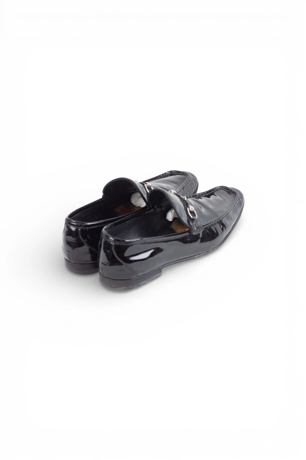 Patent Leather Pointed Loafers with Horsebit