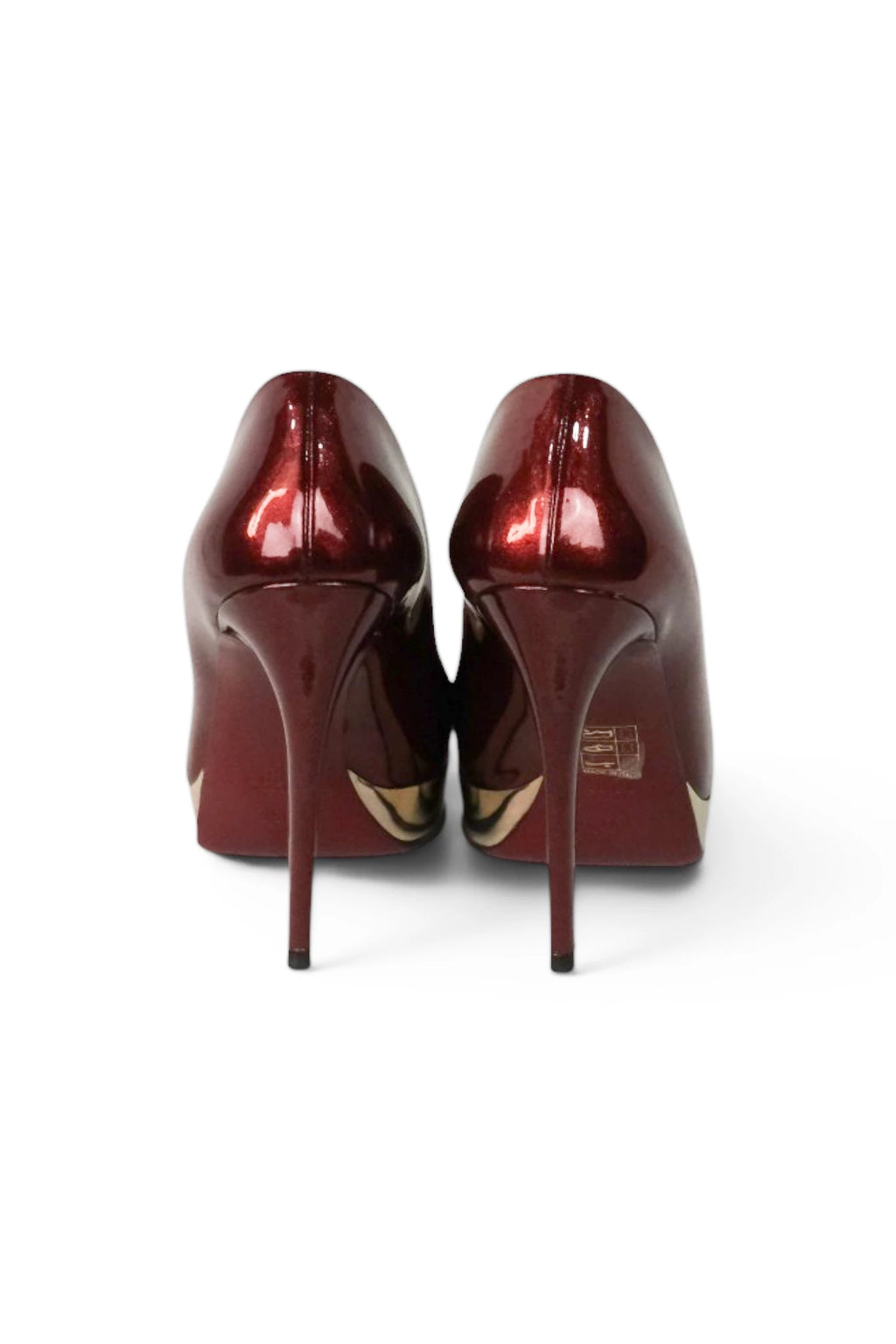 Red Glitter Patent Platform Pumps