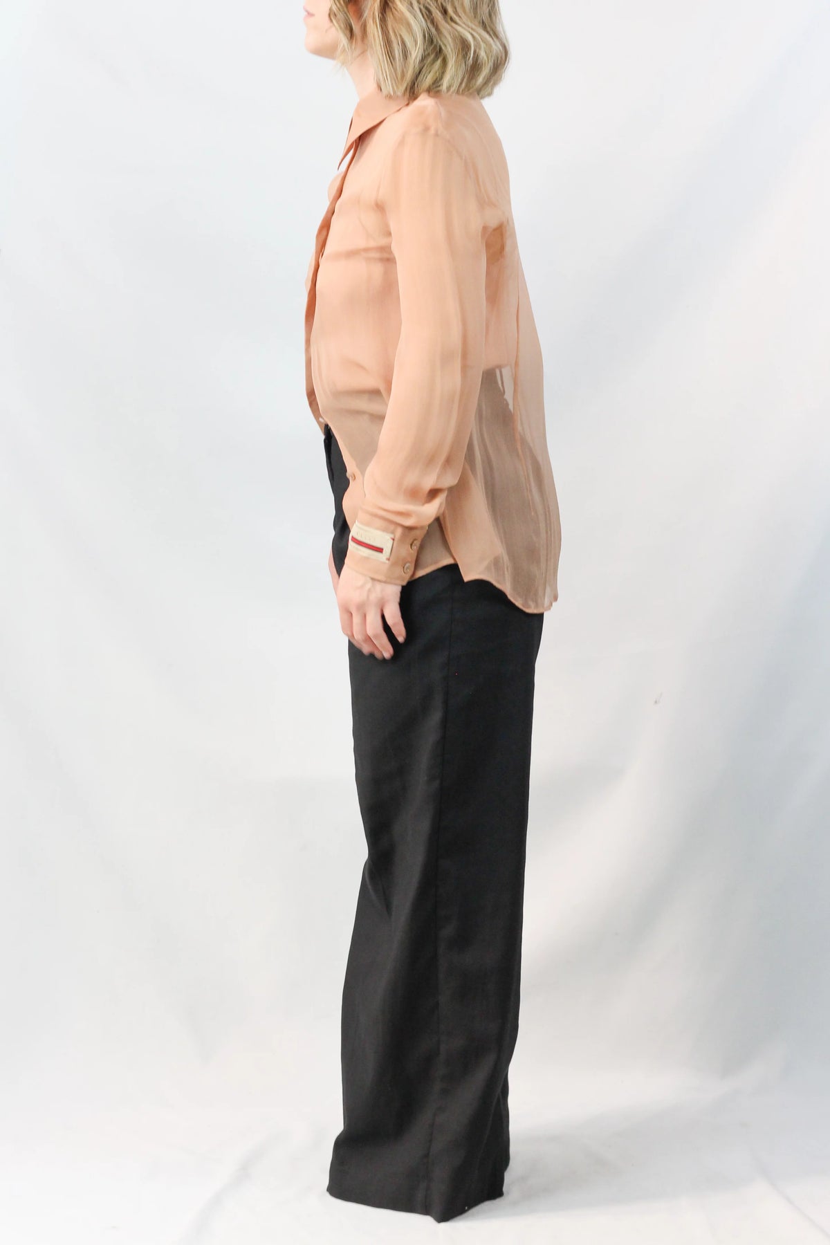Silk Sheer Shirt with Silk Tank