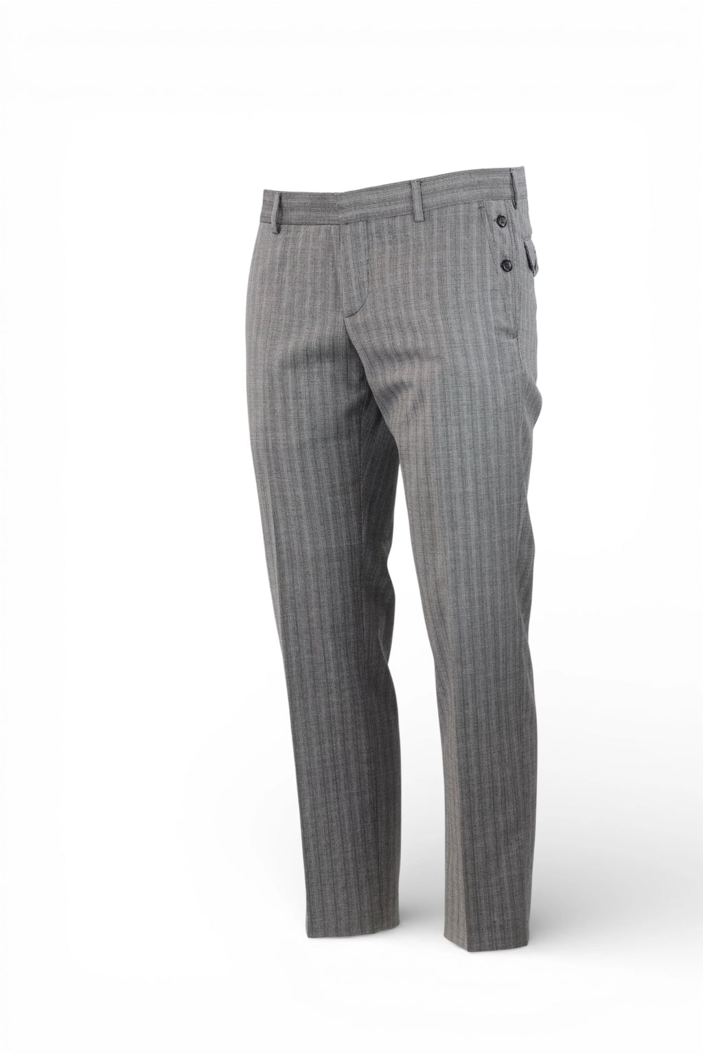 Pinstripe Wool Trousers