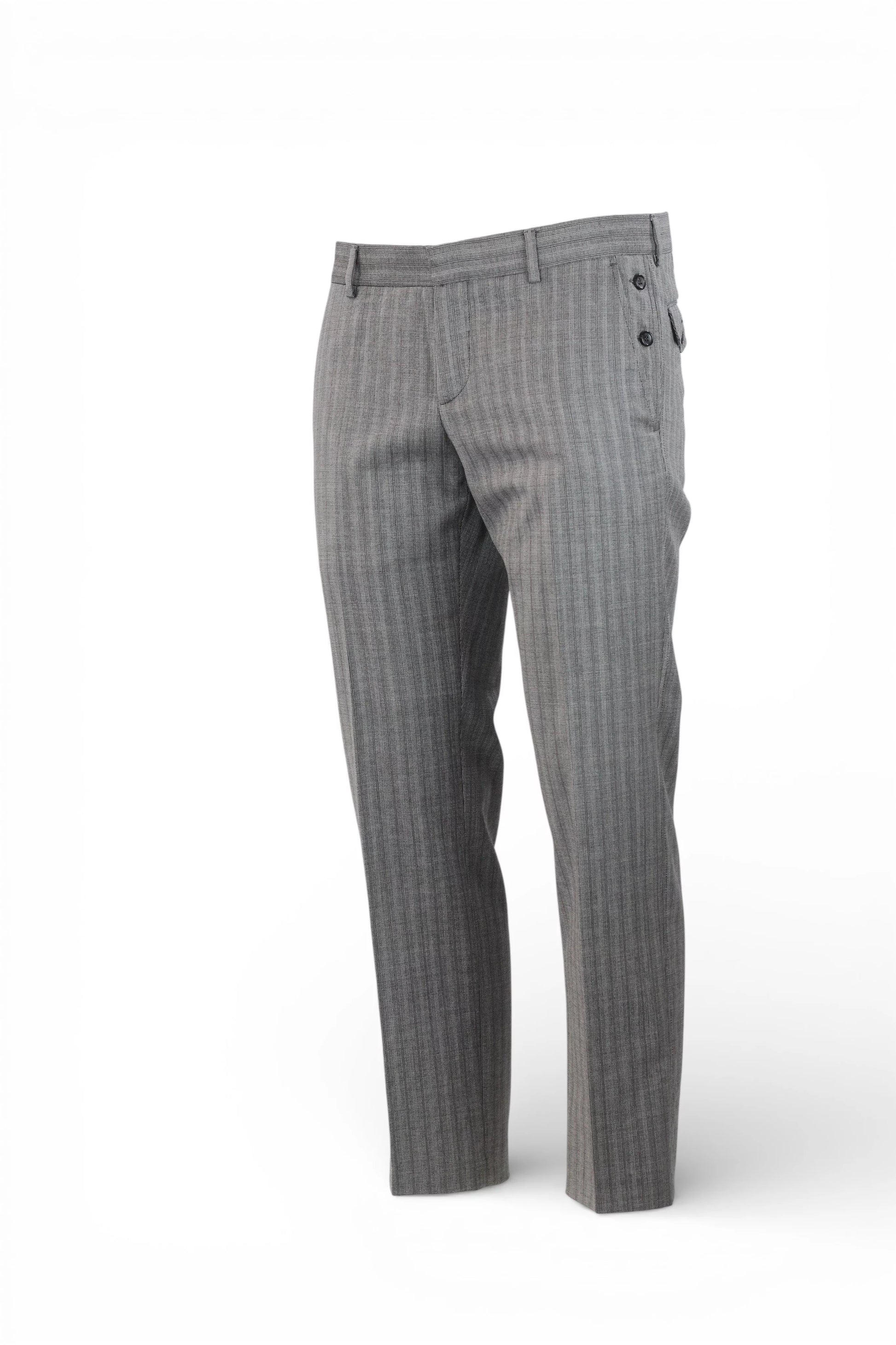 Pinstripe Wool Trousers