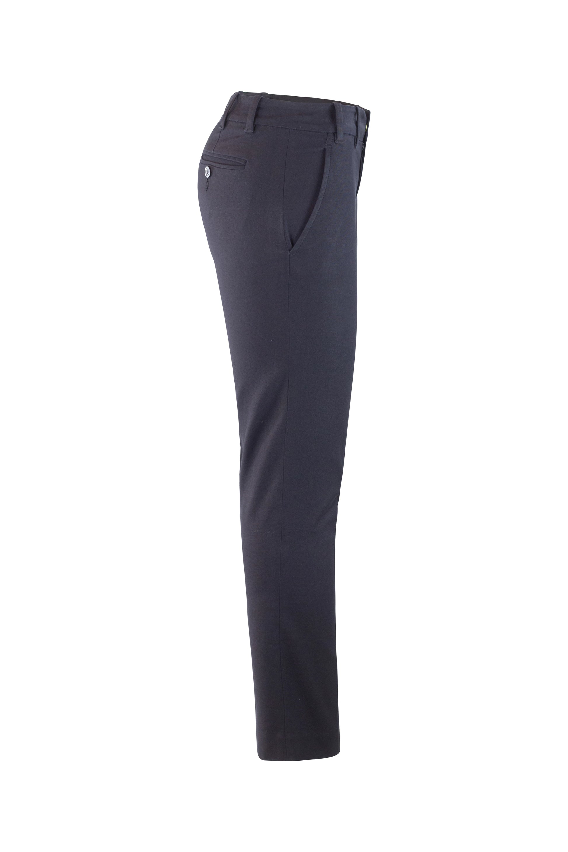 Black Skinny Tailored Cotton Trousers