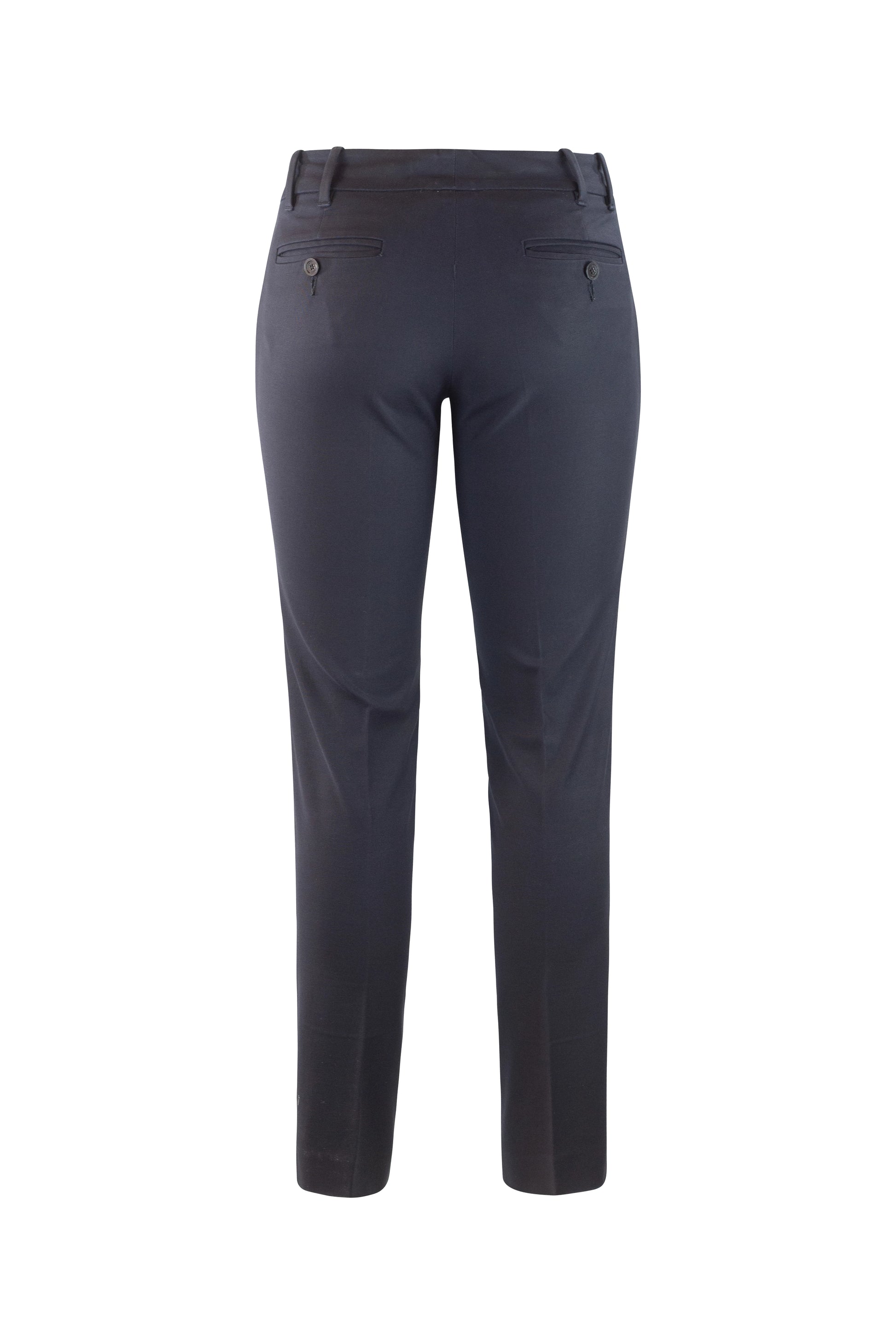 Black Skinny Tailored Cotton Trousers