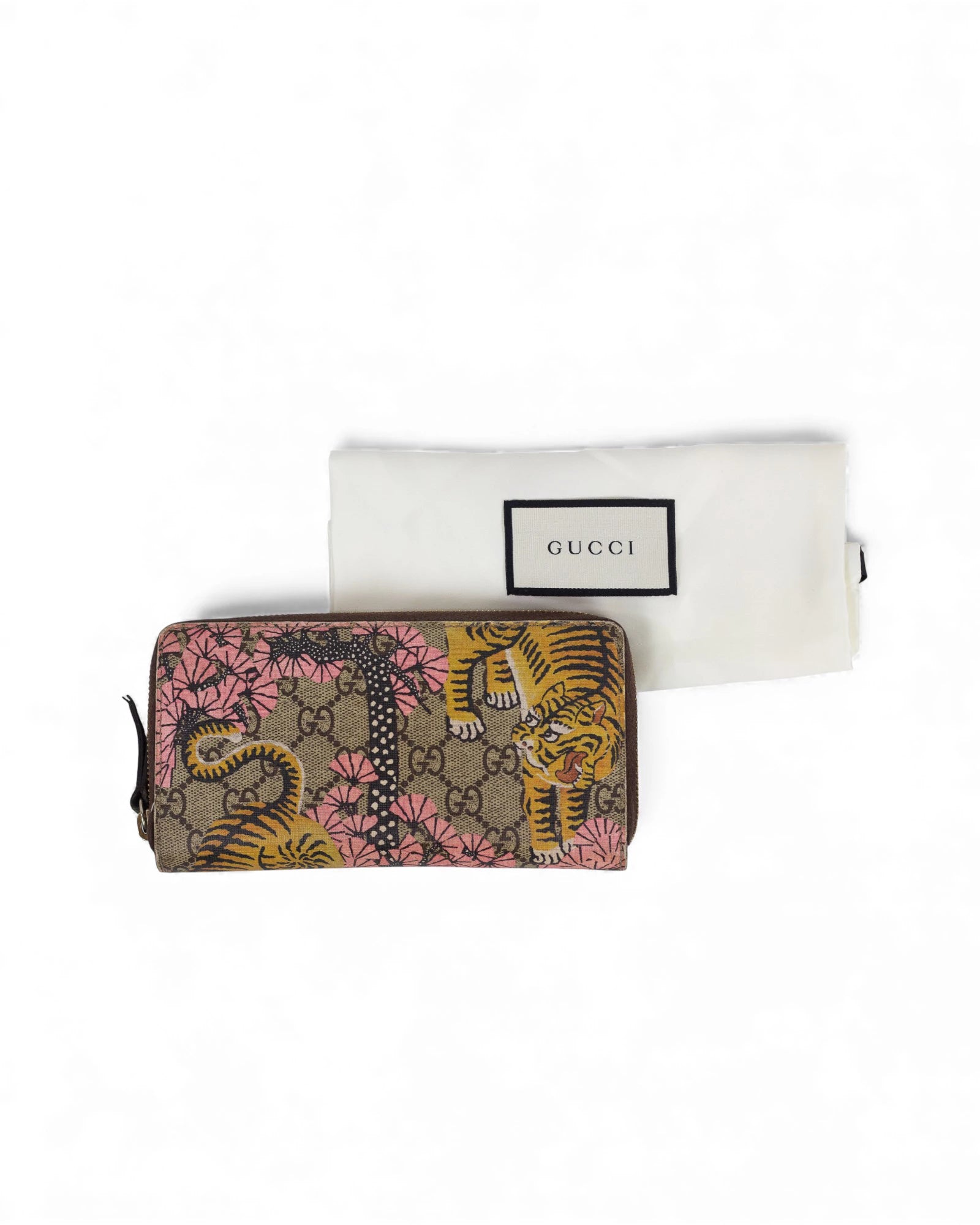 Monogram Wallet with Japanese-Inspired Tiger Motif