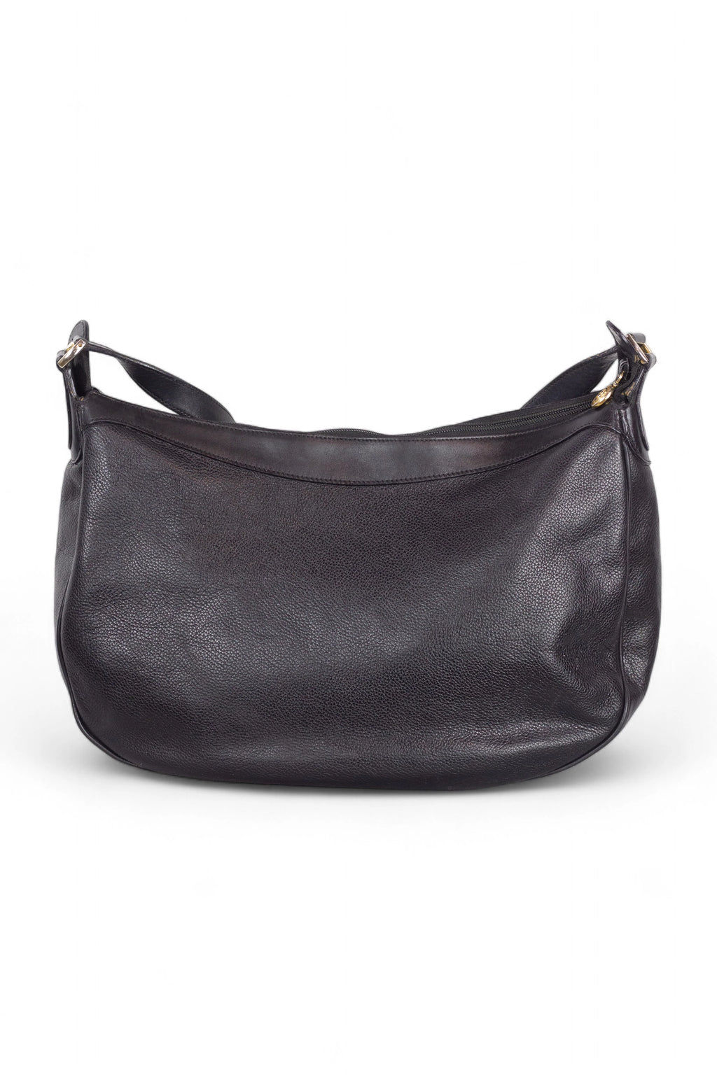 Black Leather Crossbody Bag with Interlocking G Logo