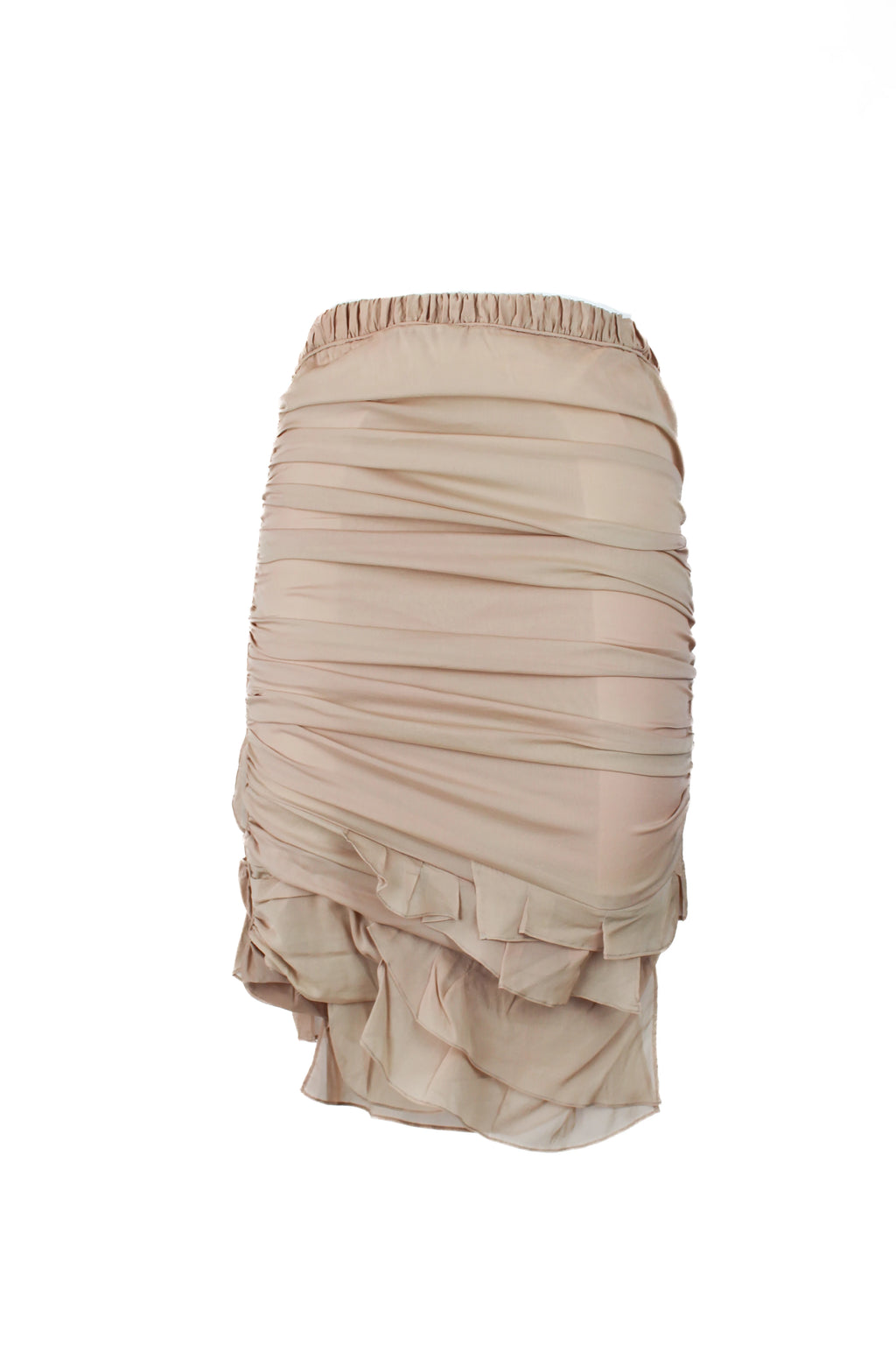 Pink Pencil Skirt with Ruched Body SS2004