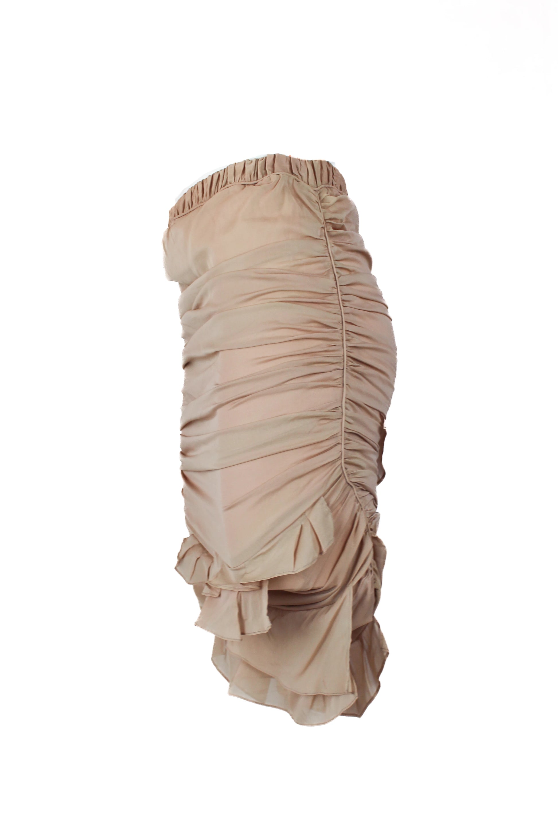 Pink Pencil Skirt with Ruched Body SS2004