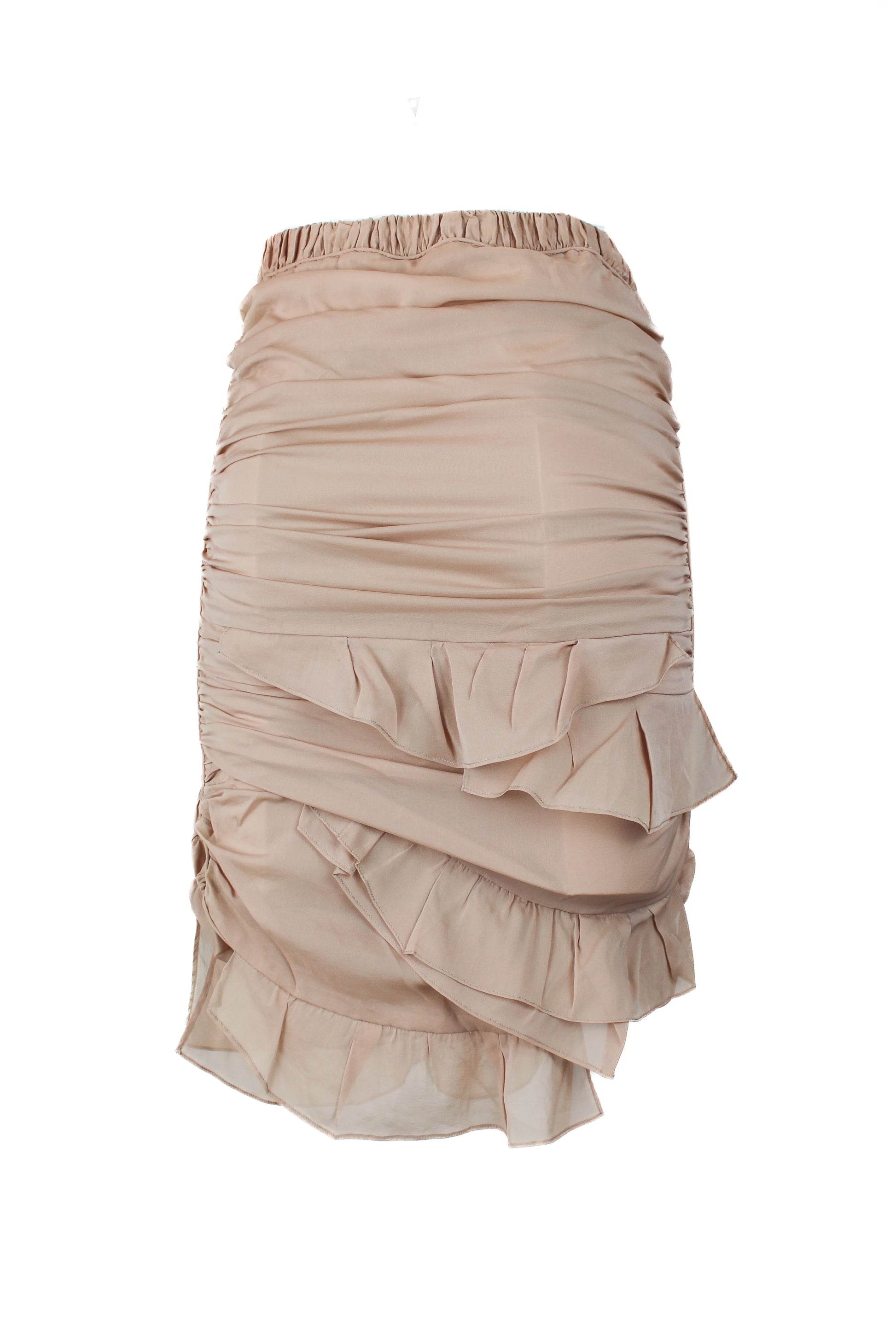 Pink Pencil Skirt with Ruched Body SS2004