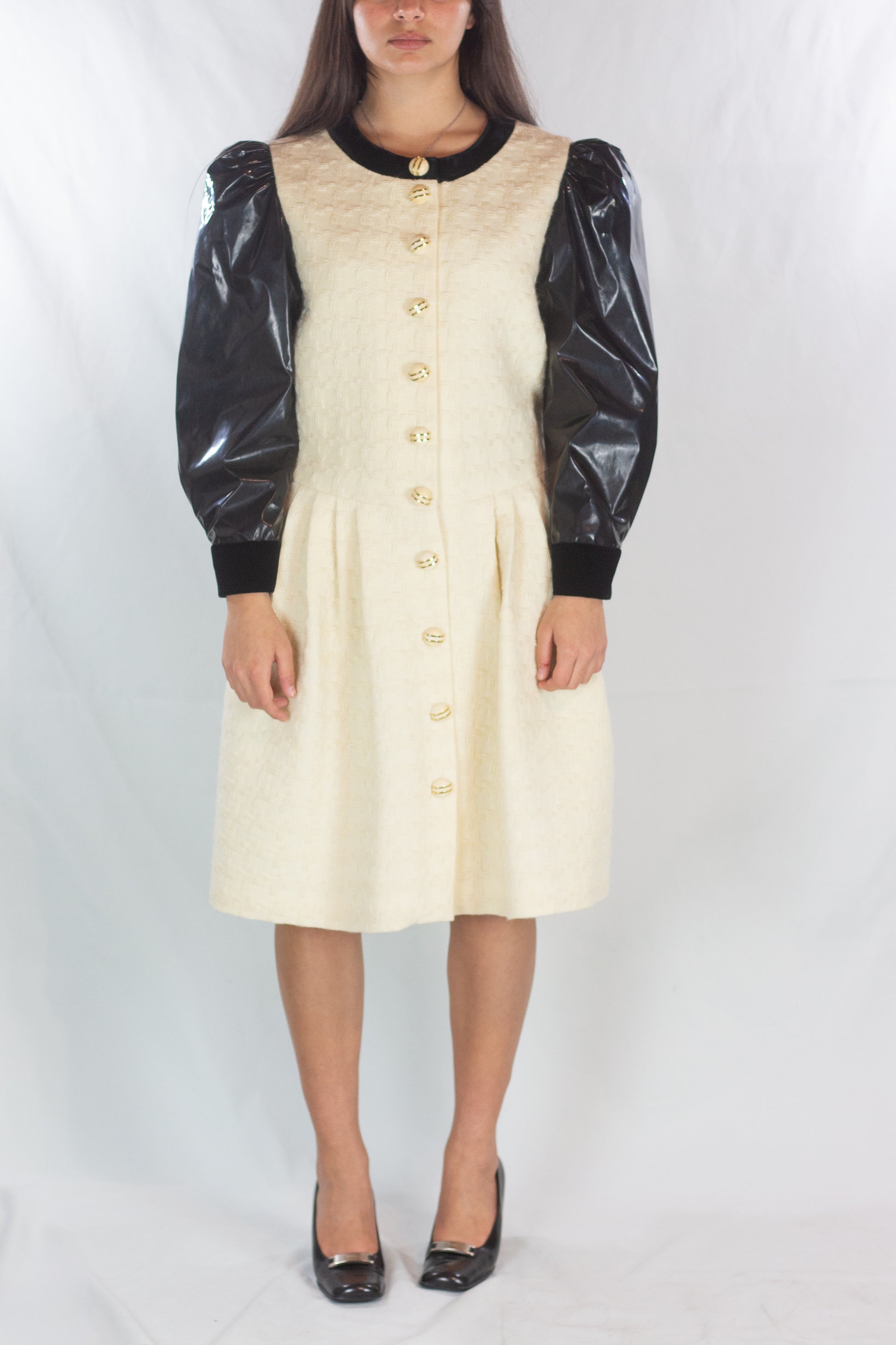 Wool Tweed Robe Manteau Dress FW2019