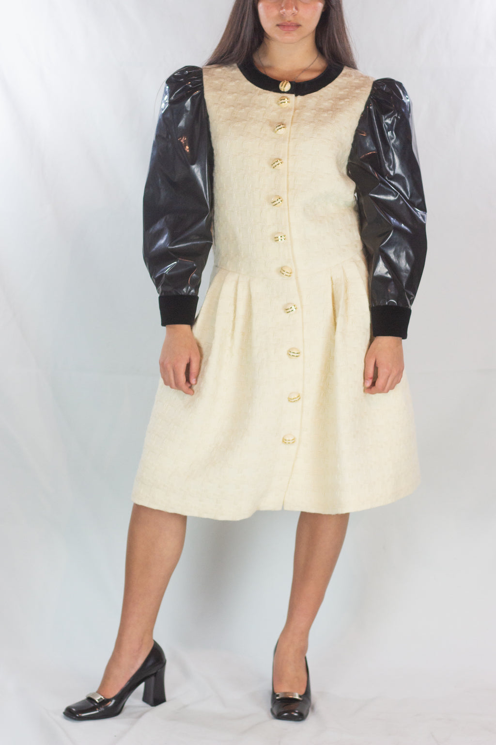 Wool Tweed Robe Manteau Dress FW2019
