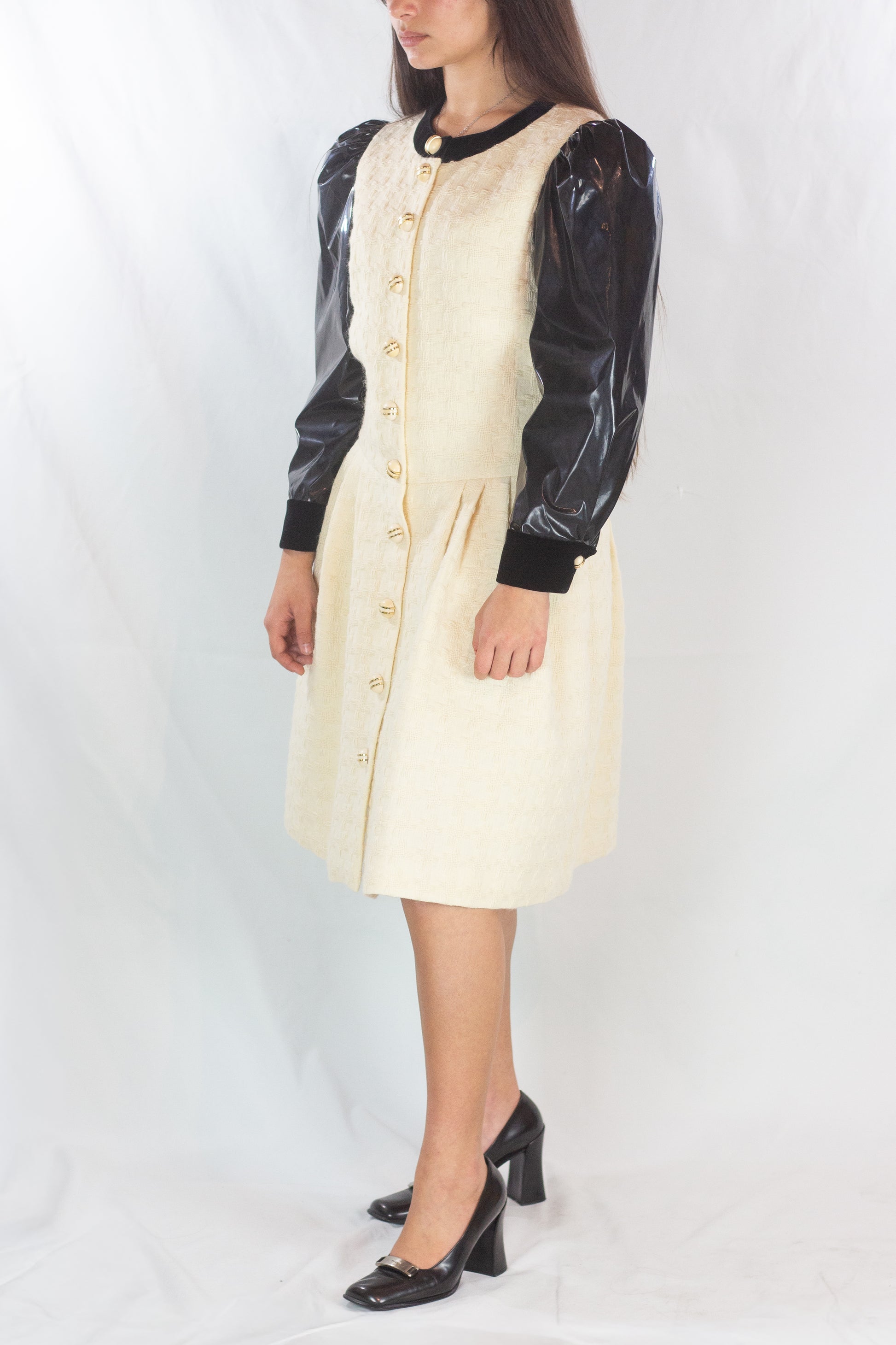 Wool Tweed Robe Manteau Dress FW2019