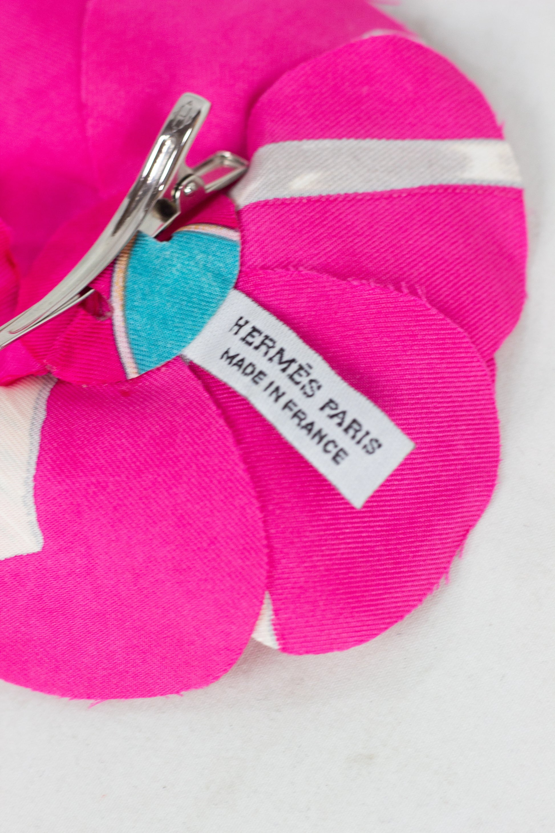 Fuchsia Silk Flower Hairpin