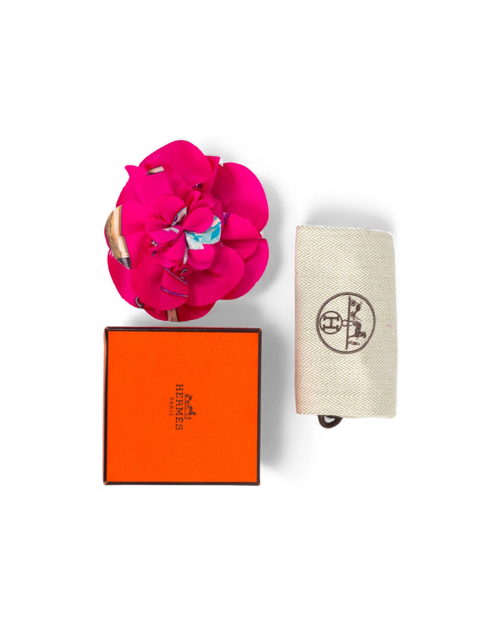 Fuchsia Silk Flower Hairpin