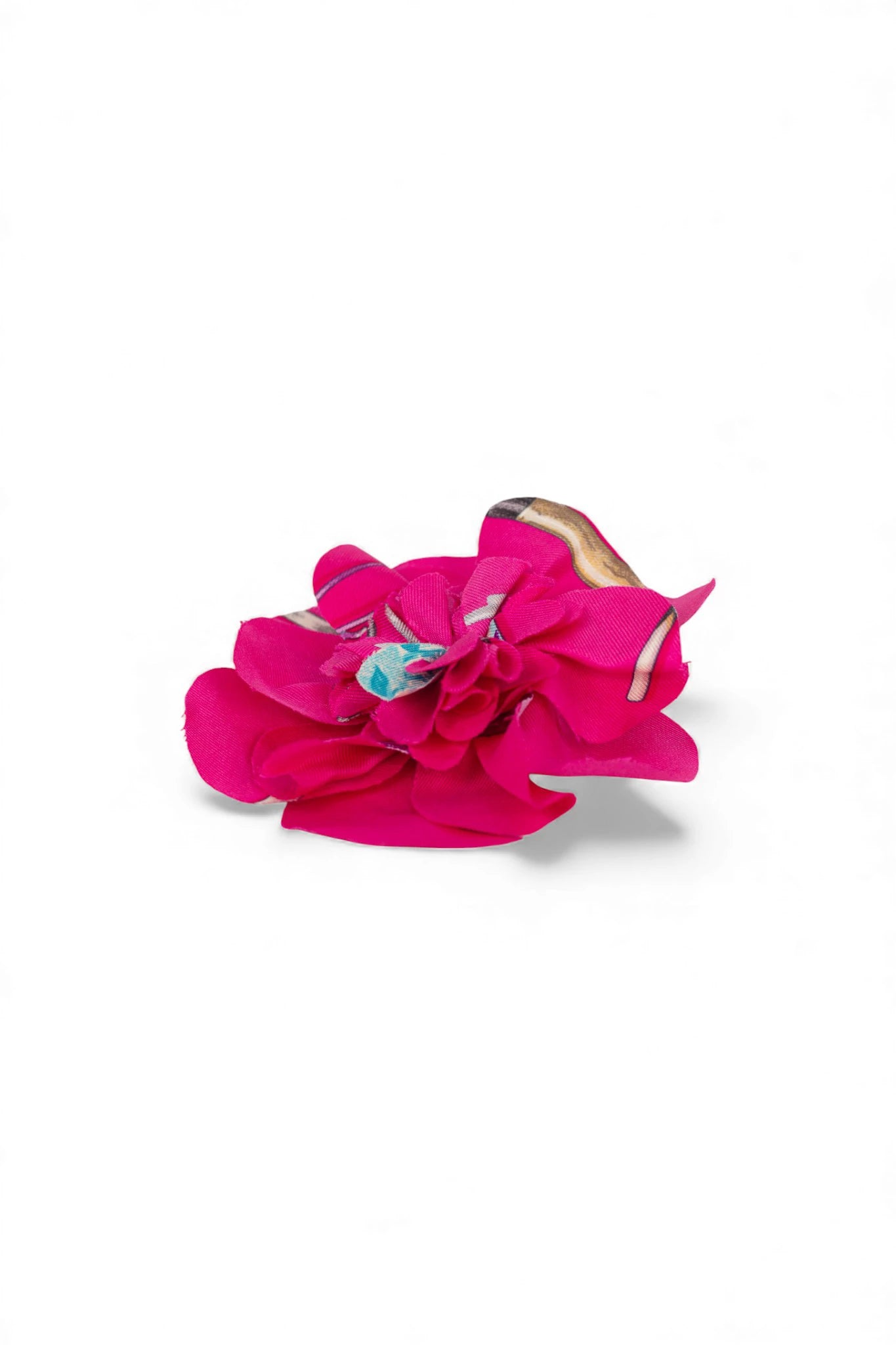 Fuchsia Silk Flower Hairpin