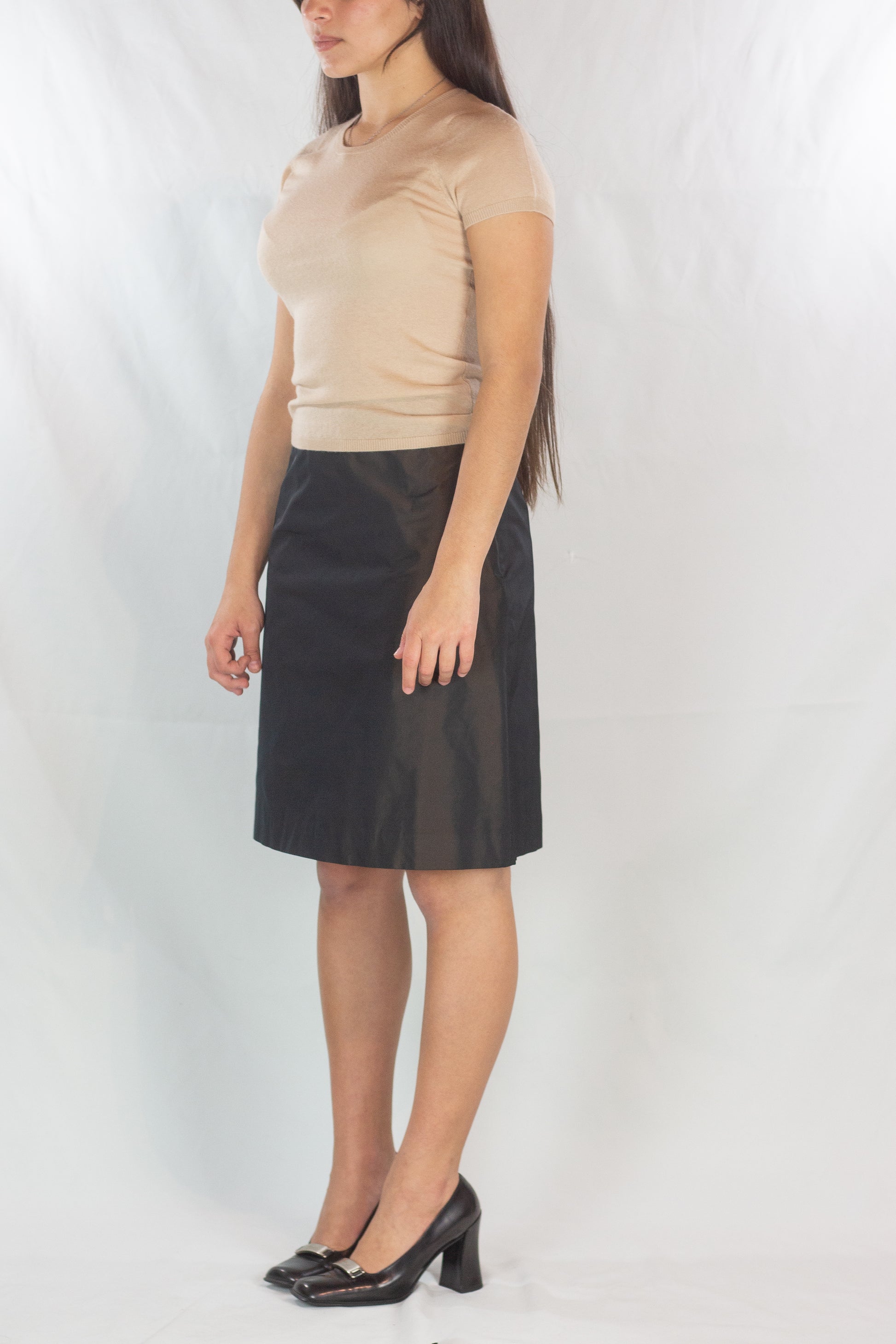 Dark Brown Trapeze Skirt