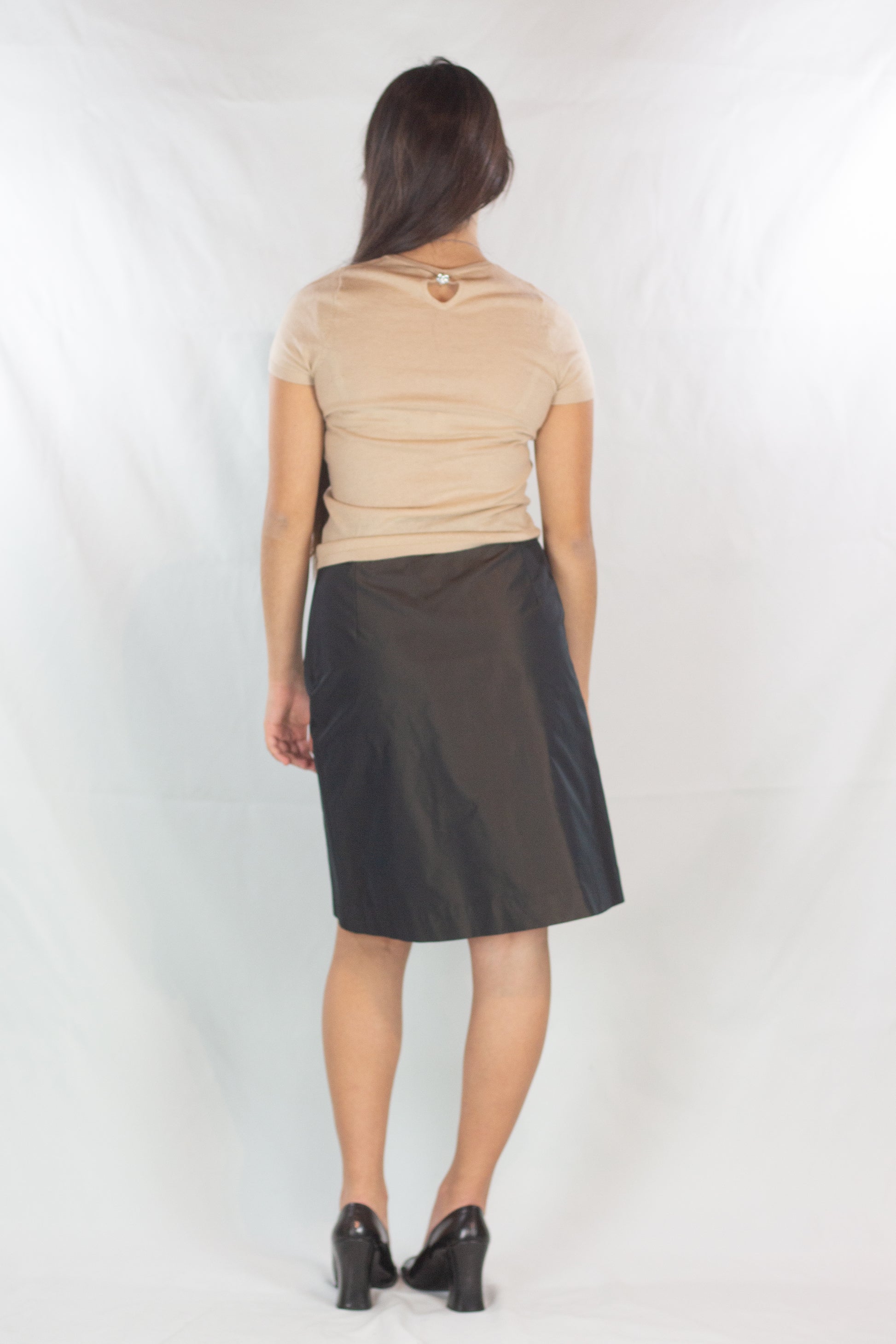 Dark Brown Trapeze Skirt