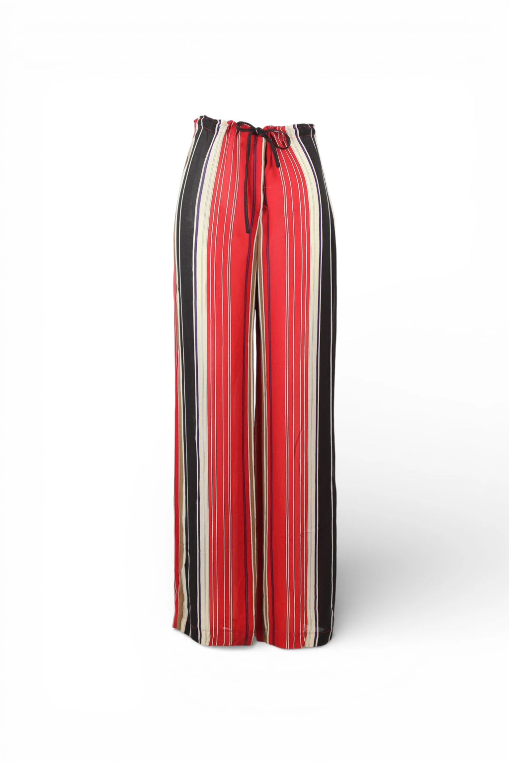 Striped Silk Palazzo Trousers
