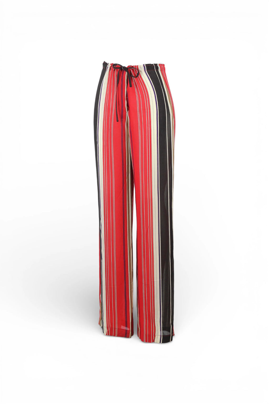 Striped Silk Palazzo Trousers