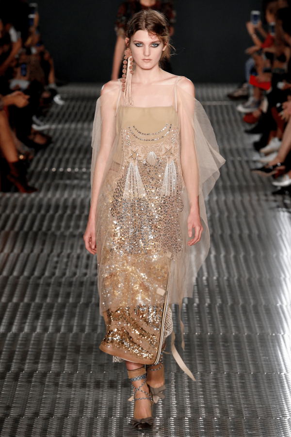 Draped Tulle Sequin Dress SS2017