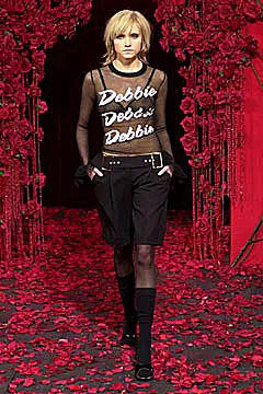 Black Tulle Top with Rhinestone Embellishments SS2001