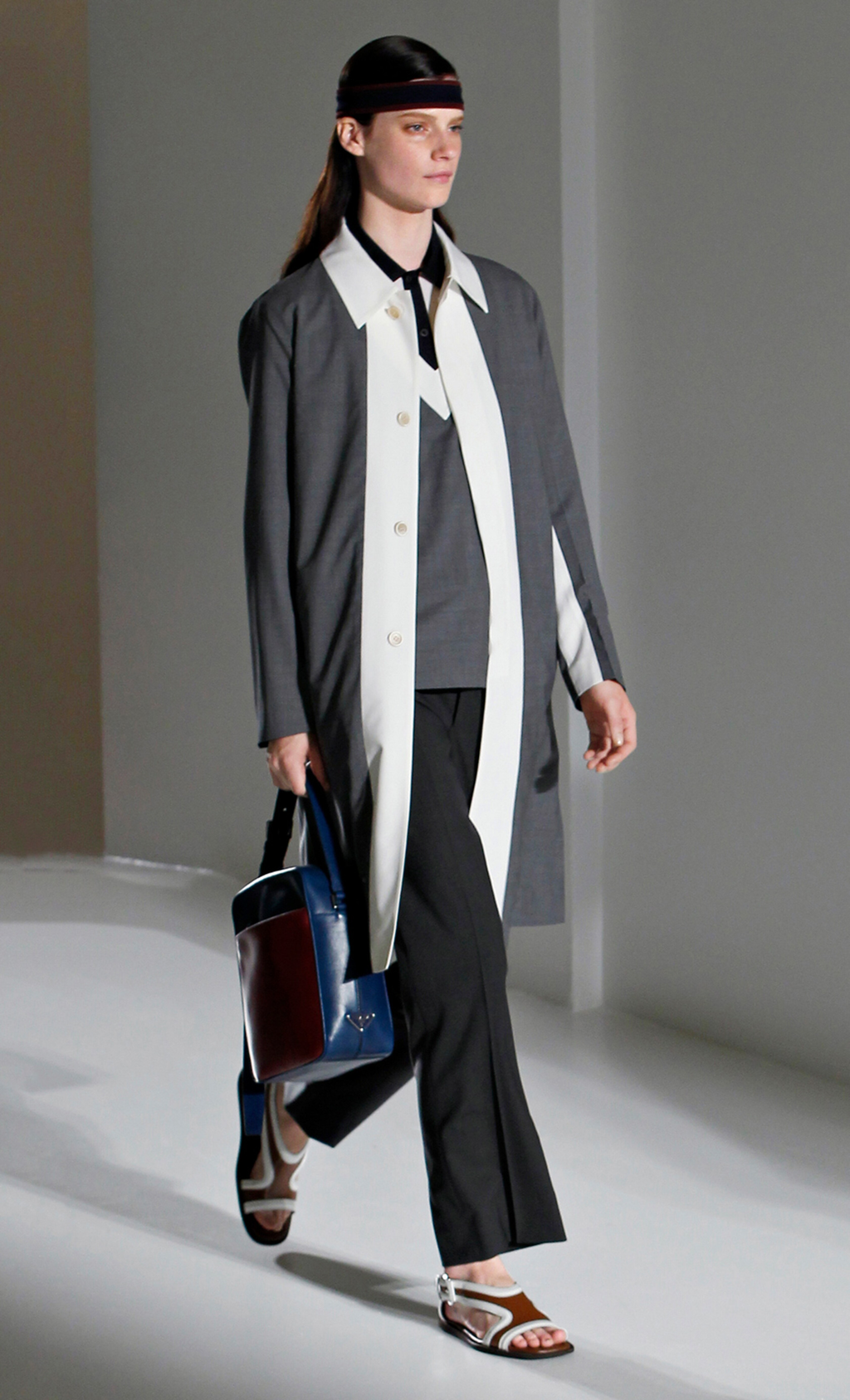 Grey Tank Top with Contrasting Hems SS2013