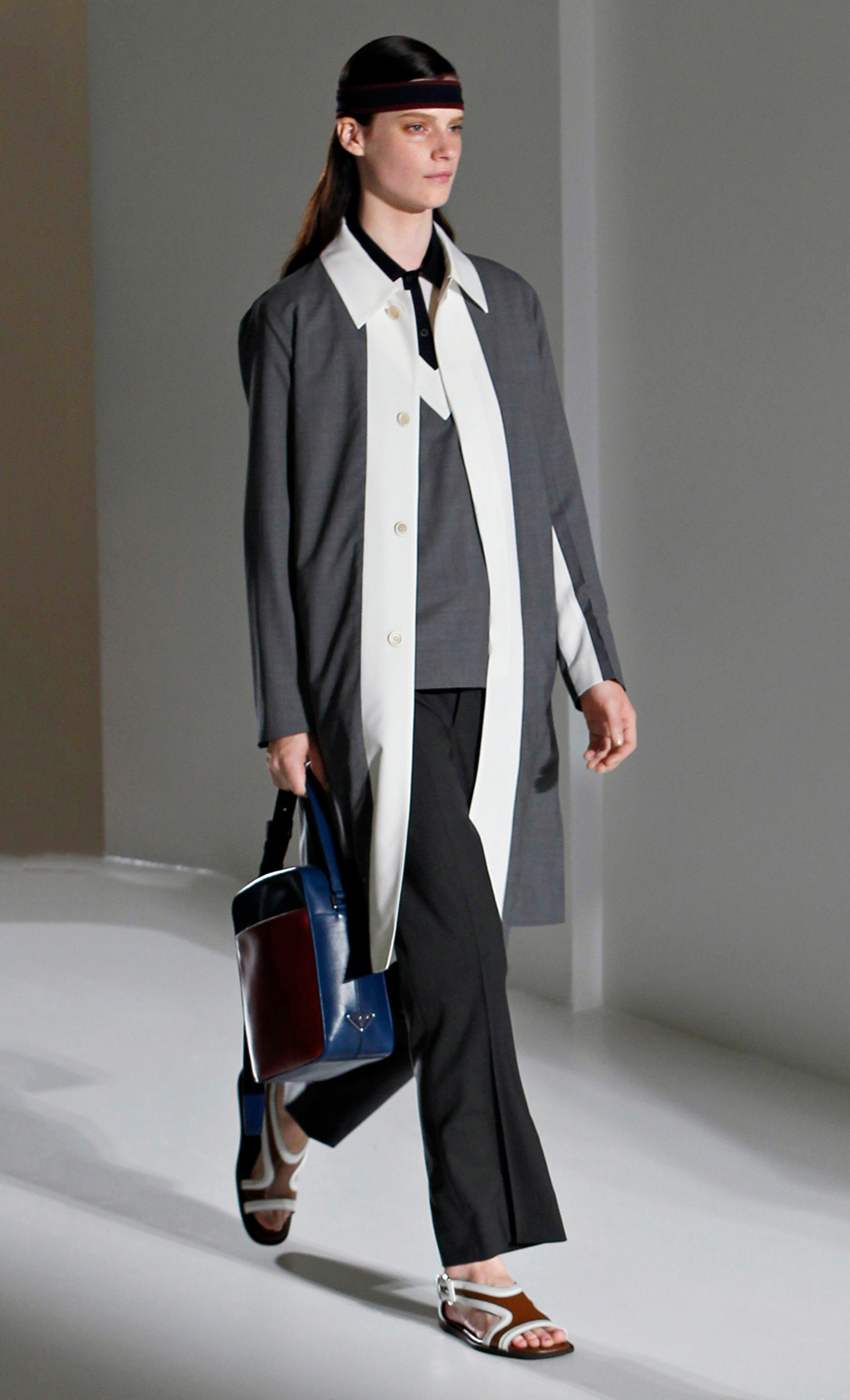 Grey Tank Top with Contrasting Hems SS2013