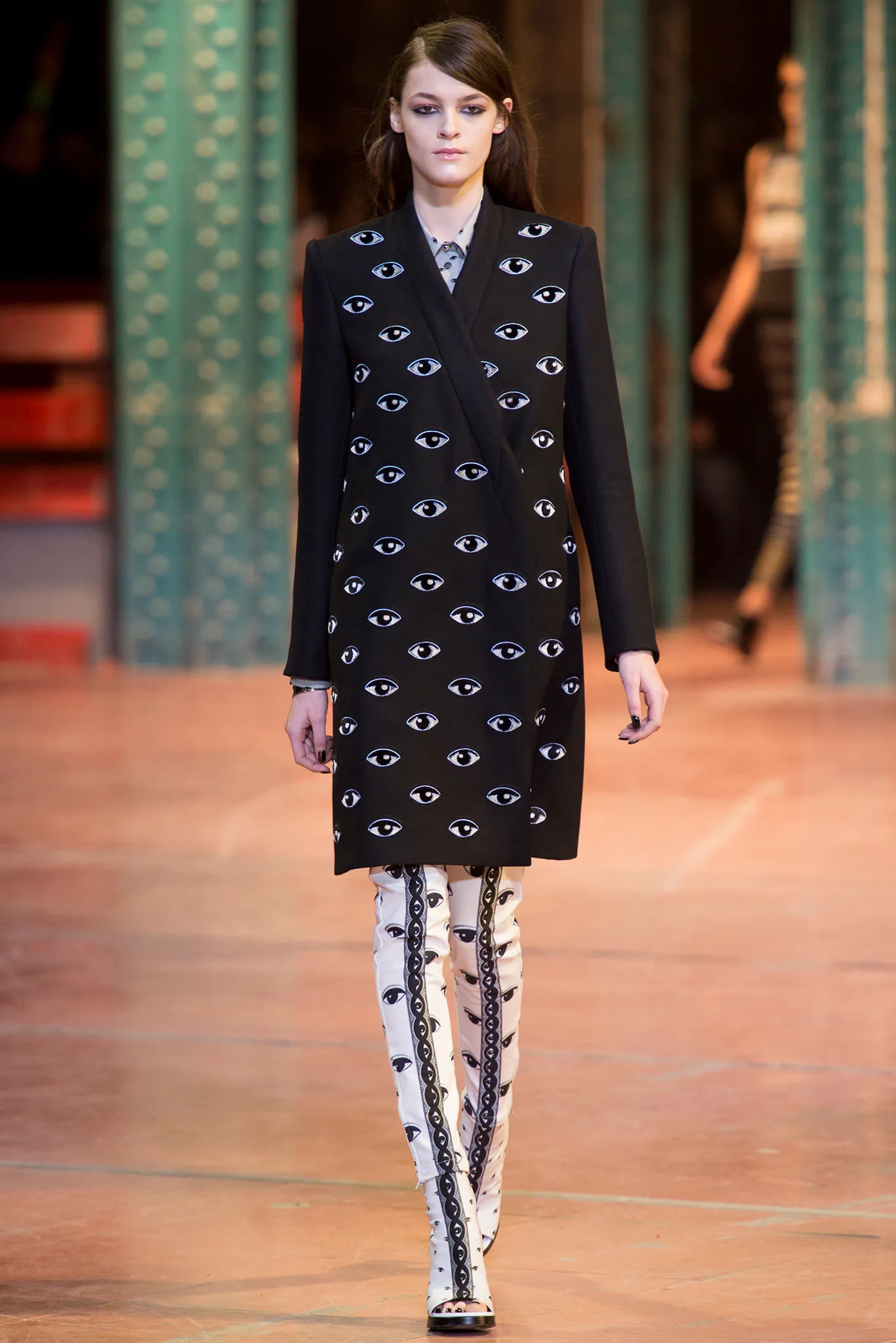 Eye Print Mini Dress with Long Sleeves FW2013