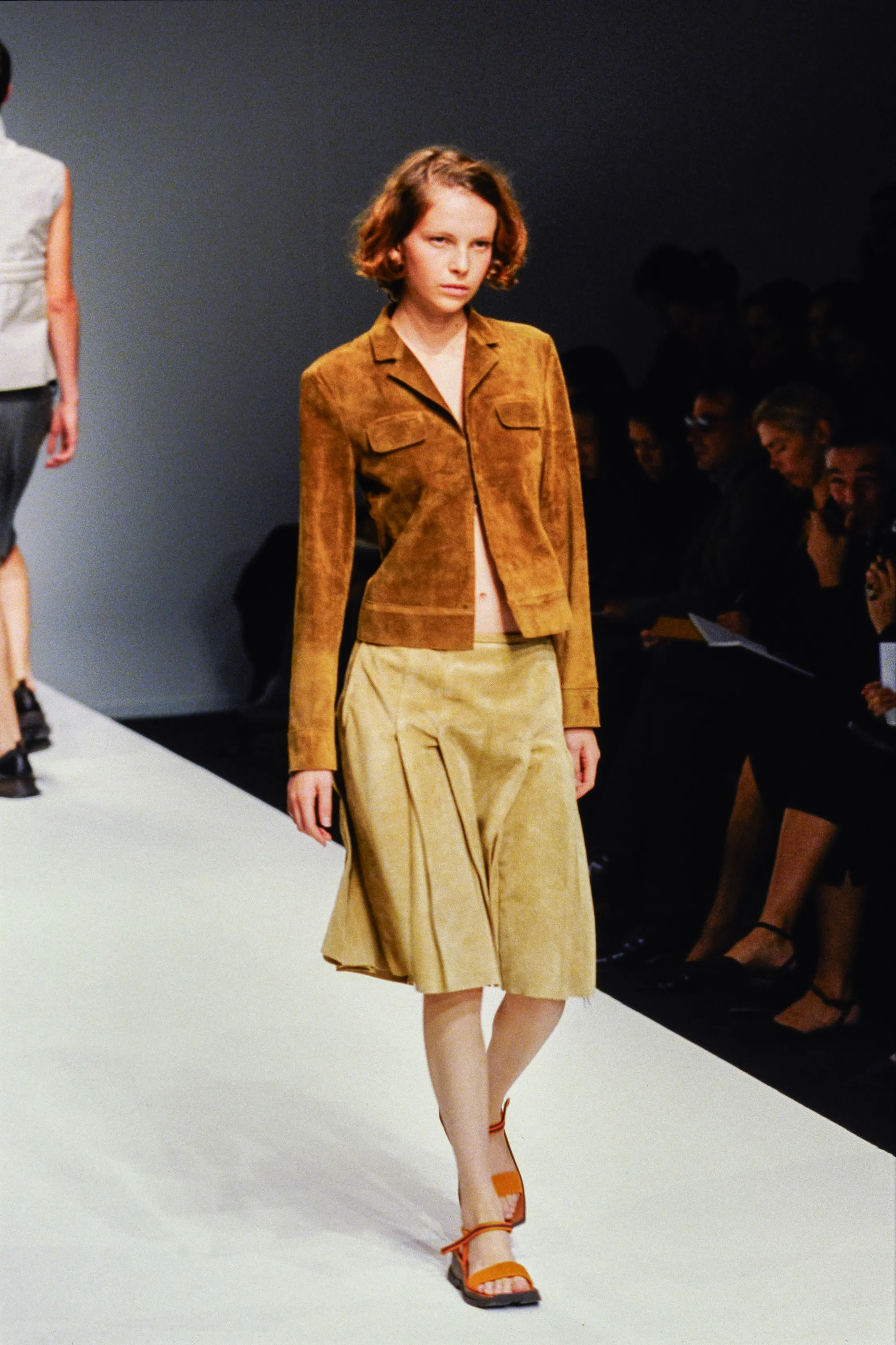 Pleated Suede Skirt SS1999