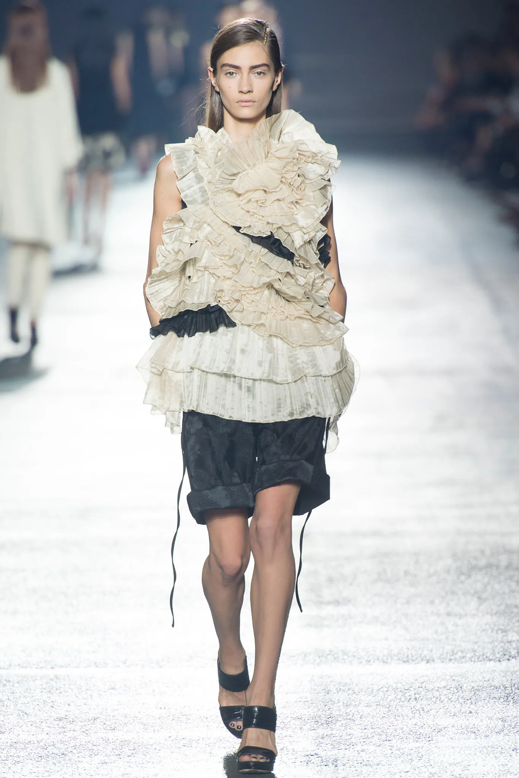 Bermuda Shorts with Brocade Front Panel SS2014
