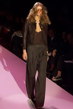 Cropped Fitted Leather Jacket SS2002