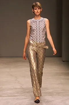 Lurex Tapered Trousers with Front Pleat SS2002