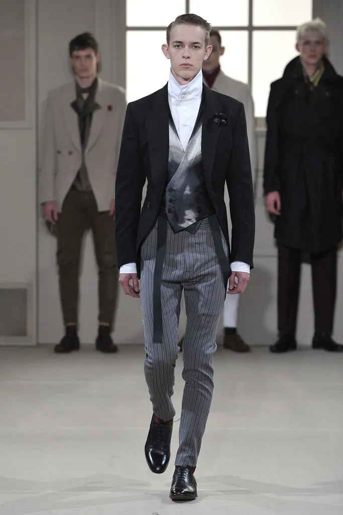 Black and White Silk Waistcoat SS2011