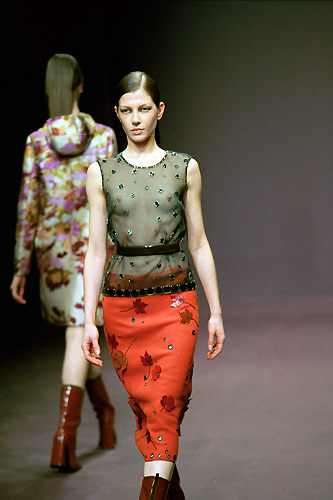 Orange Wool Small Tote Bag FW1999