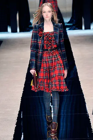 Tartan ruffled dress FW2008