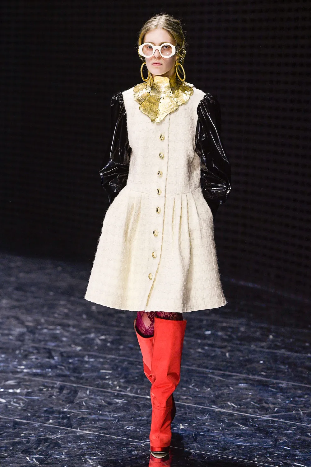 Wool Tweed Robe Manteau Dress FW2019