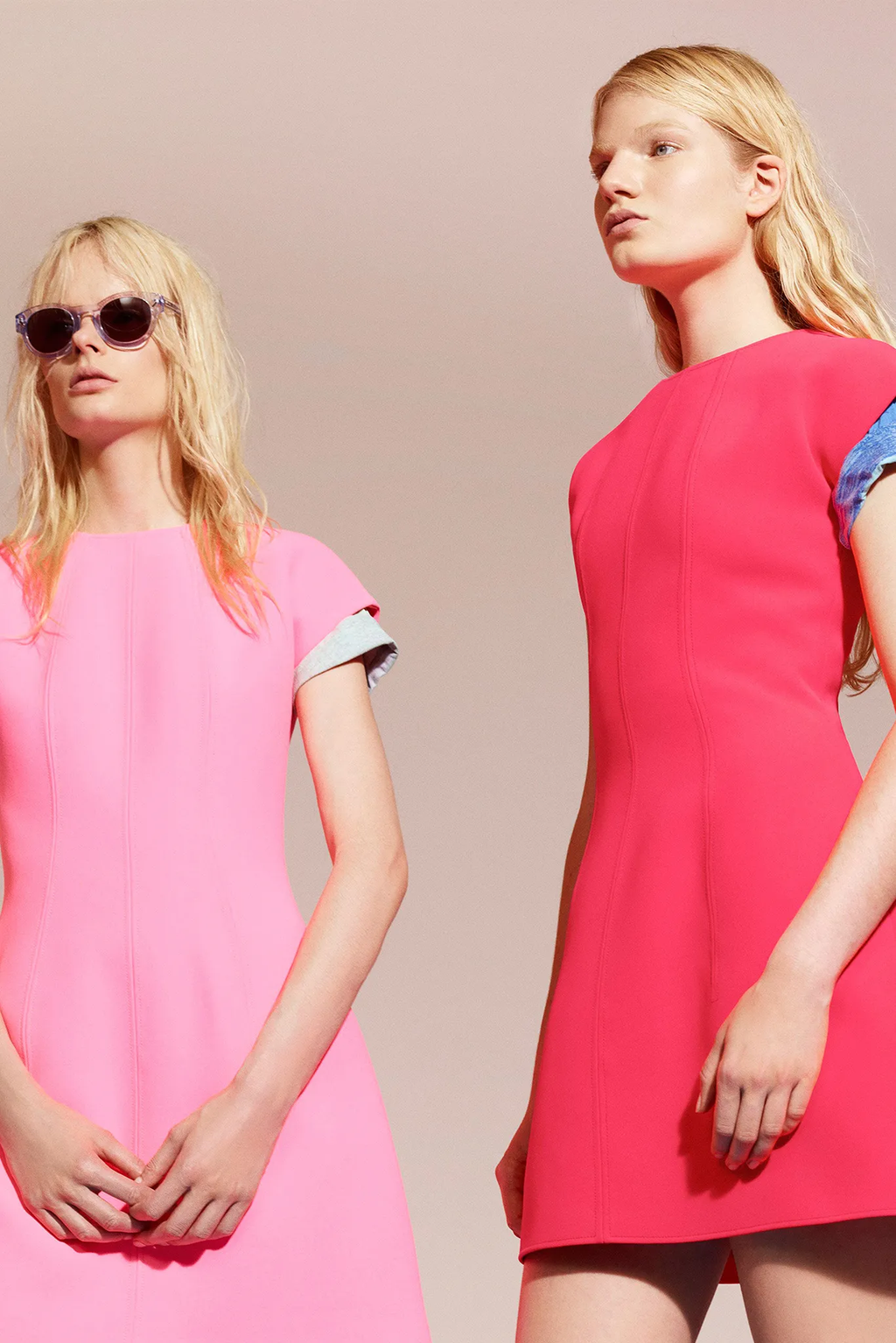 Sagomated Mini Dress in Coral Orange Resort2014