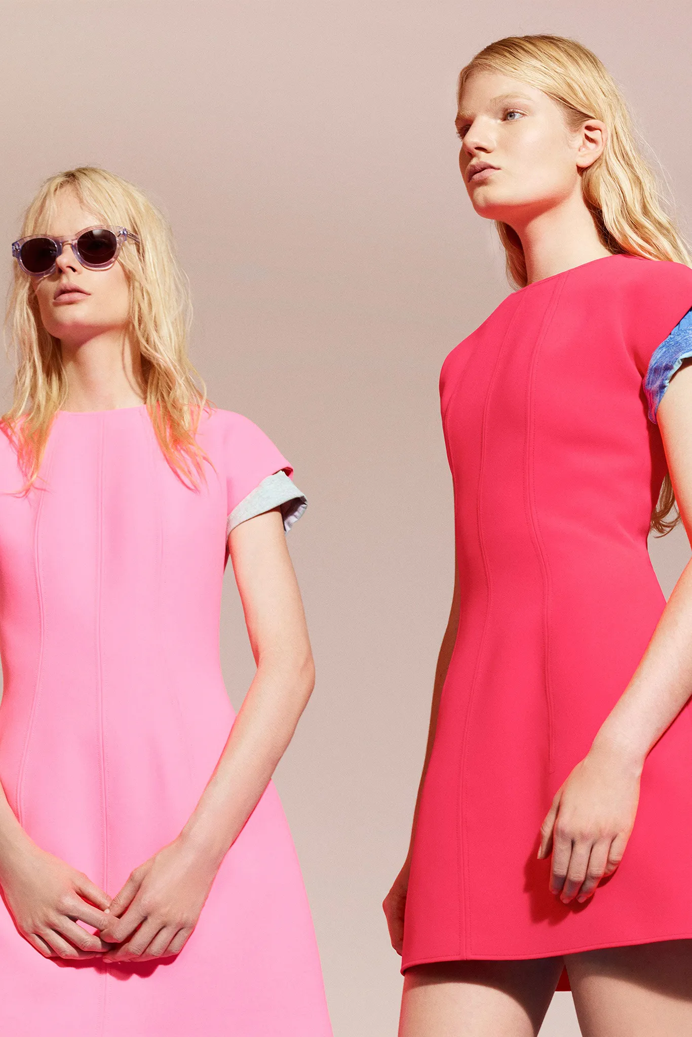 Sagomated Mini Dress in Coral Orange Resort2014