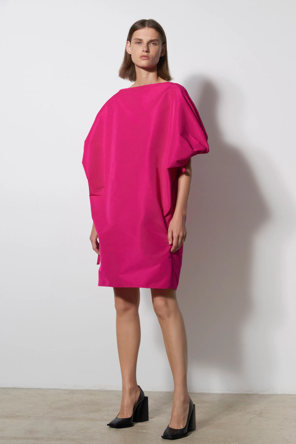 Fuchsia Structured Batwing Mini Dress Resort2020