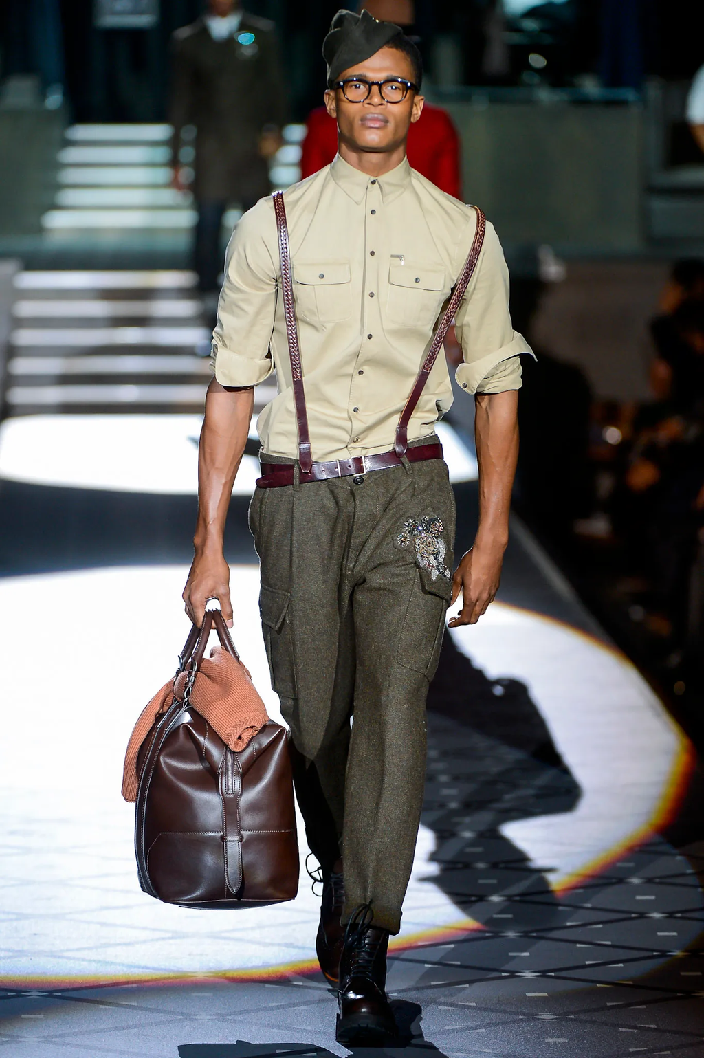 Khaki Wool Cargo Trousers FW2013