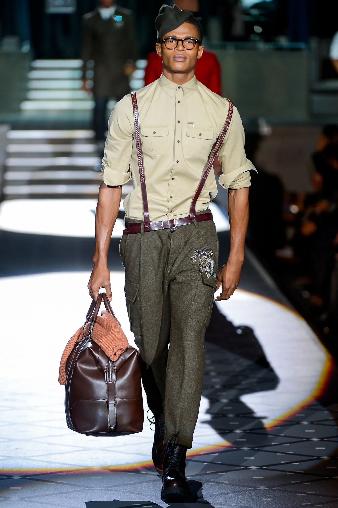 Khaki Wool Cargo Trousers FW2013
